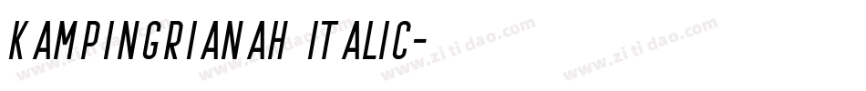 KampIngrianaH Italic字体转换